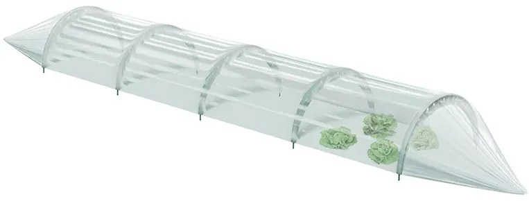 Tunel de folie de grădină FlOO TUNNELS 240 cm, verde