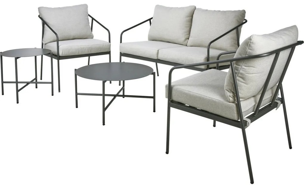 Set mobilier de grădină Dover, 5 buc, metal