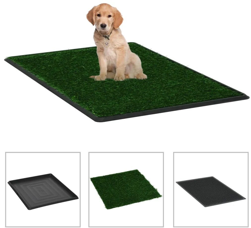 vidaXL Toaletă animale companie tavă &amp; gazon artificial 64x51x3cm WC
