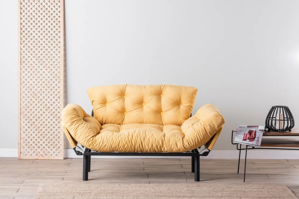 Canapea extensibilă Nitta Mustard
