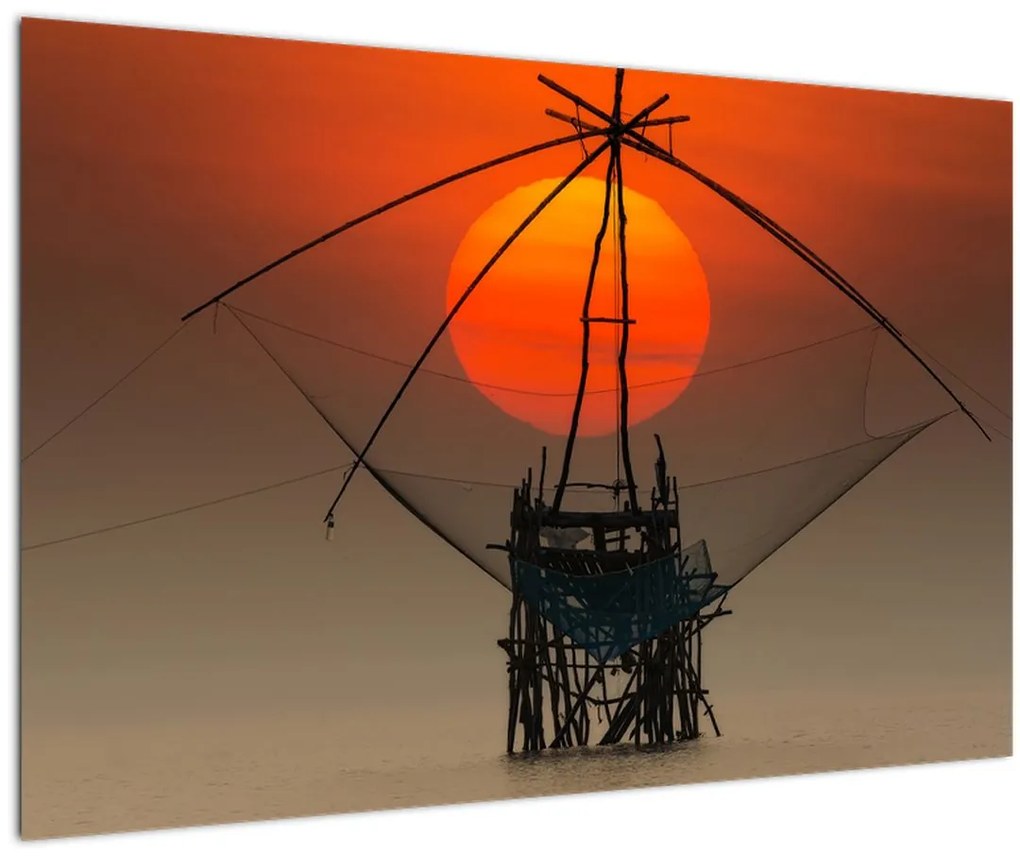 Tablou - Răsărit, Lacul Pakpra (90x60 cm)