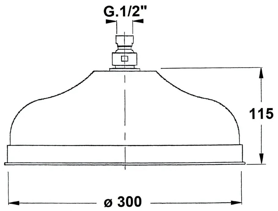 Cap de duș în culoarea bronz din alamă ø 30 cm Antea – Sapho