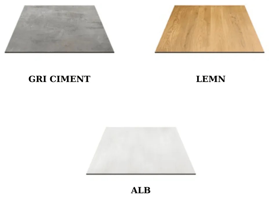 BLAT MASA PATRAT MELAMINAT -HORECA- - GRI CIMENT - 80 cm / 80 cm