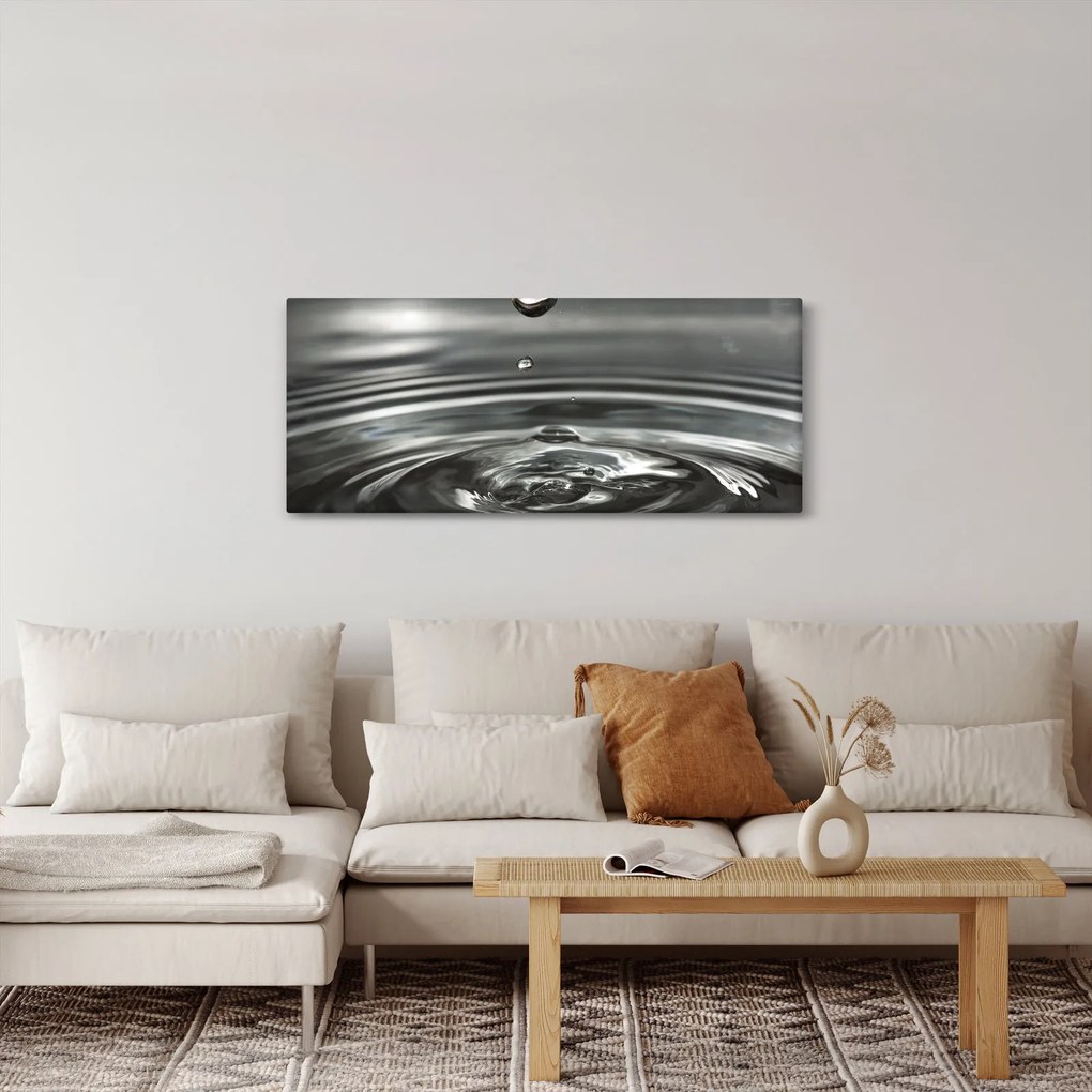 Tablou - Picături de apă (120x50 cm)