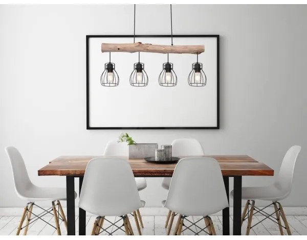 Lustră pe cablu MINA 4xE27/40W/230V Globo 15326-4N