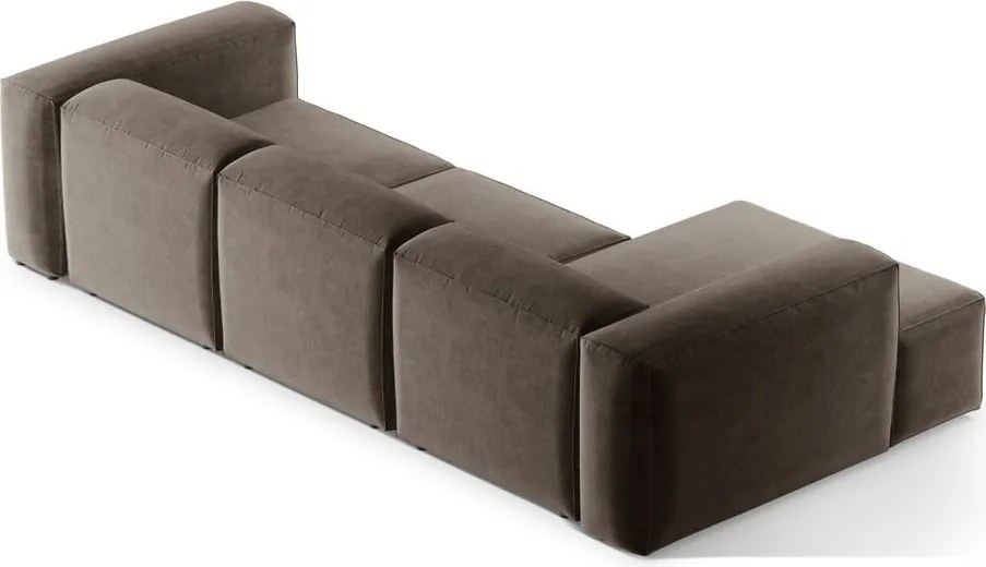 Colțar maro (cu colț pe partea stângă/cu șezlong) Bergamo – Cosmopolitan Design