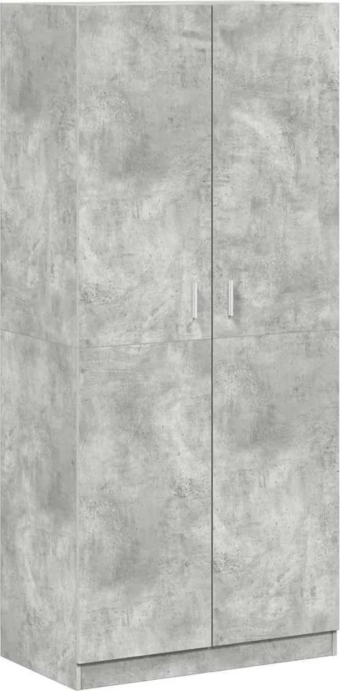 vidaXL Șifonier, gri beton, 90x52x200 cm, lemn prelucrat