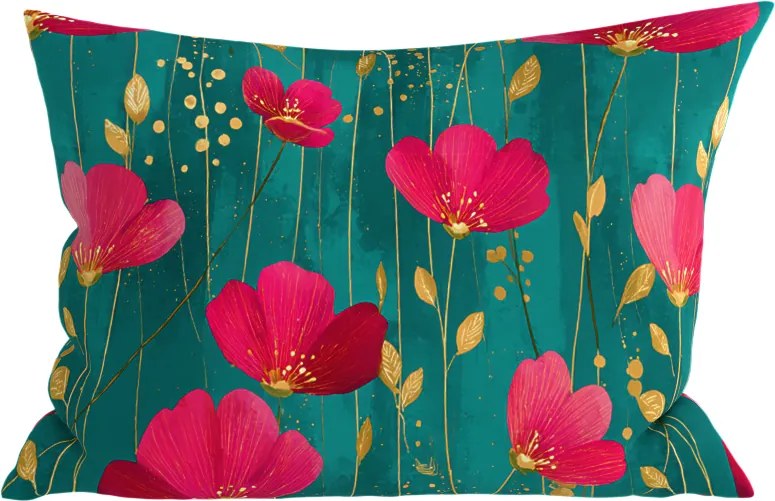 Husa de perna din bumbac VIVIDELLE POLY 50x70 cm, verde