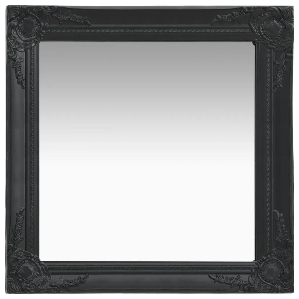 vidaXL Oglindă de perete in stil baroc, negru, 60 x 60 cm