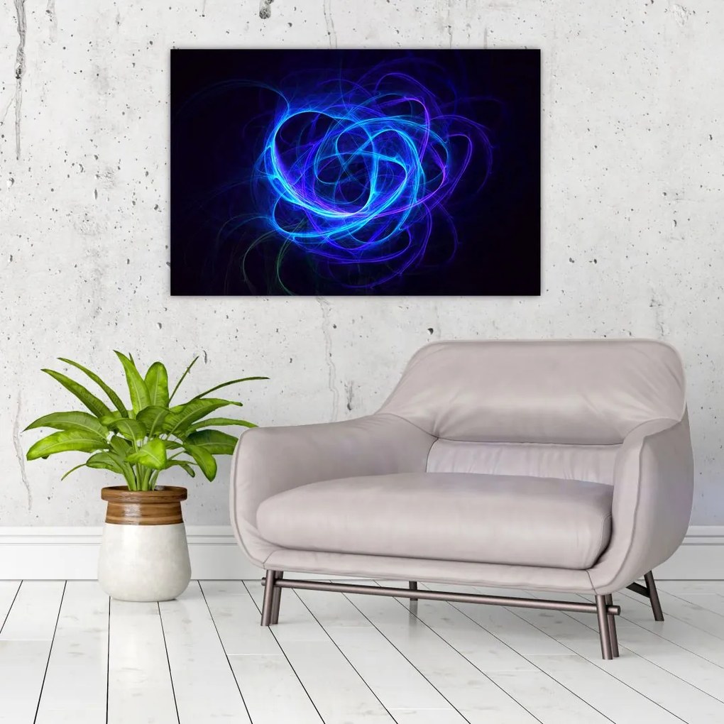 Tabloul cu ghem albastru abstract (90x60 cm)