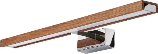 Brilagi-LED Iluminare pentru oglindă de baie 3în1 WOODY MIRROR LED/12W/230V IP44 crom/stejar/cireș