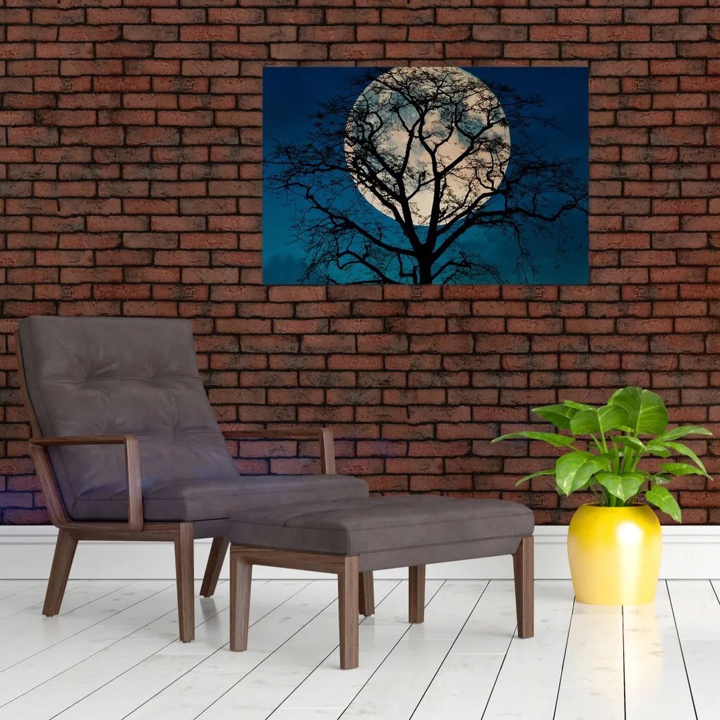 Tablou copacului cu lună plină (90x60 cm)