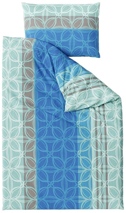 Lenjerie de pat creponata ROMANCE albastru Dimensiune lenjerie de pat: 70 x 90 cm | 140 x 200 cm