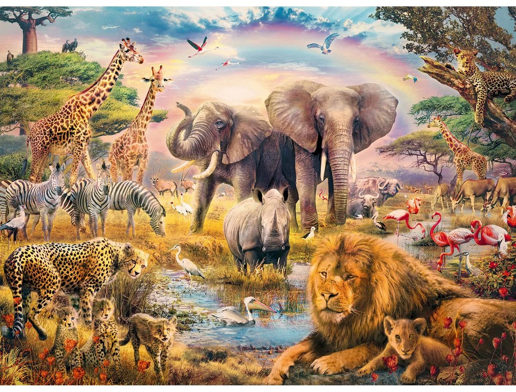 PUZZLE ANIMALE IN SALBATICIE, 100 PIESE - RAVENSBURGER (RVSPC13284)
