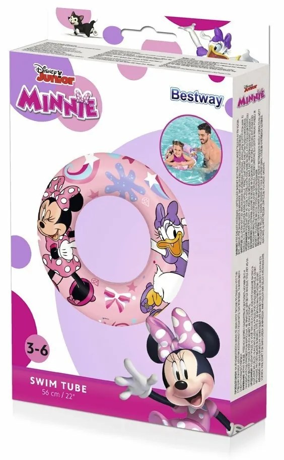 Colac gonflabil Bestway Minnie, 56 cm, 3 - 6 ani