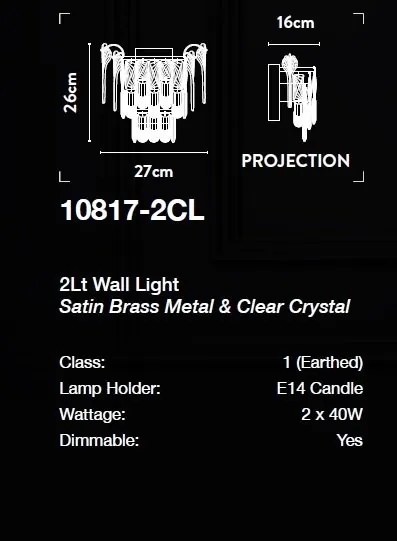 Aplica de perete cristal design lux decorativ Belle
