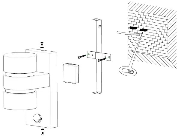 Eglo 96276 - LED Corp de iluminat perete exterior cu senzor ATOLLARI 2xLED/6W
