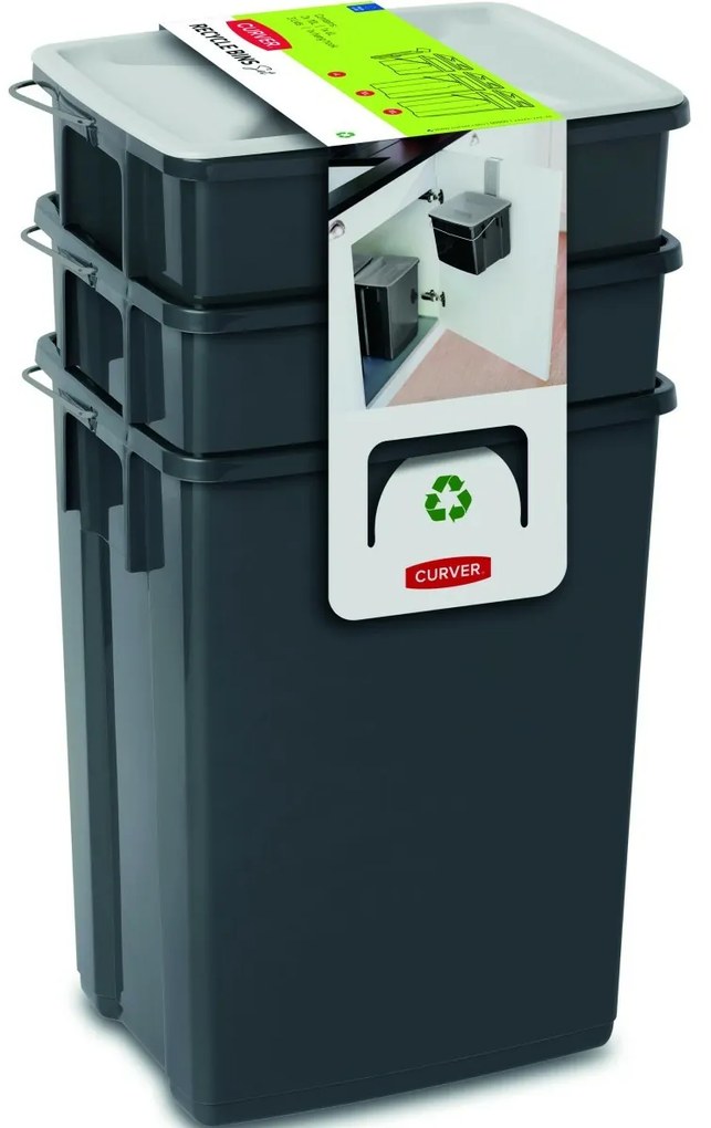Set de reciclare Curver Biobox 2x10 l + 6 l