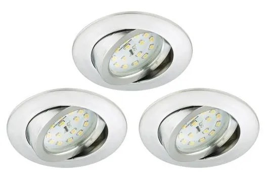 SET 3x corp de iluminat LED încastrat pentru baie Briloner 8312-039 LED/5W/230V IP23