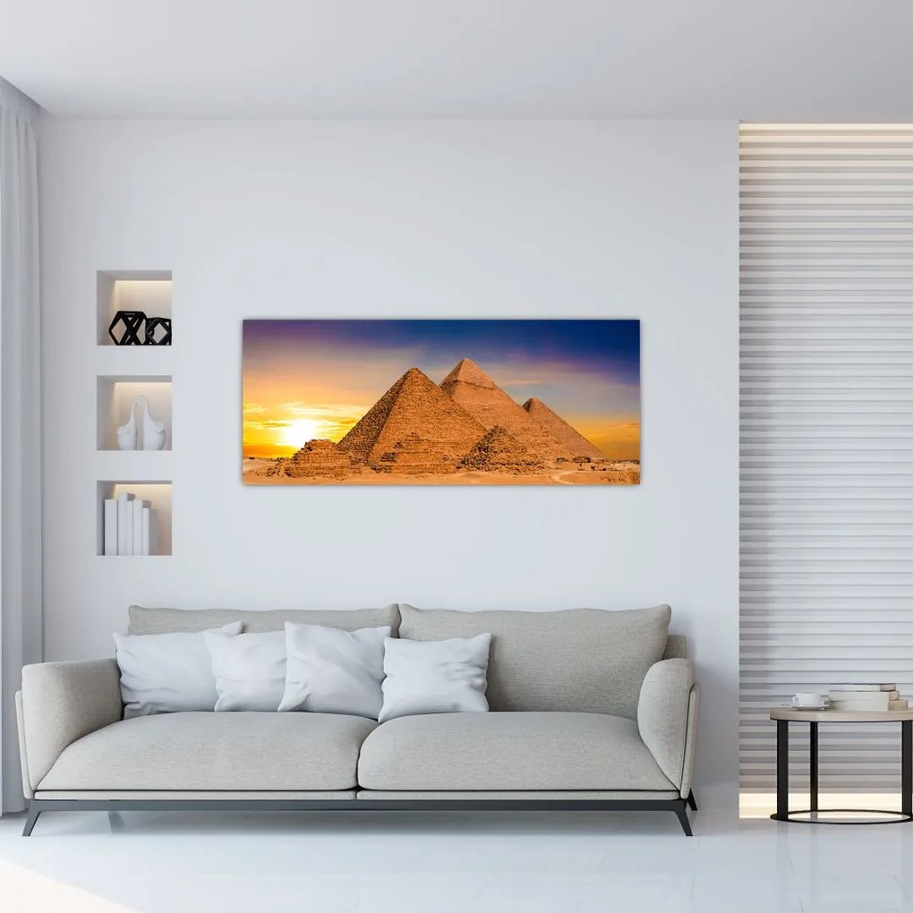 Tablou - Piremidele din Egipt (120x50 cm)