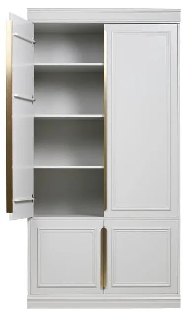 Șifonier din lemn de pin gri deschis cu ușă cu balamale 110x215 cm Organize – BePureHome