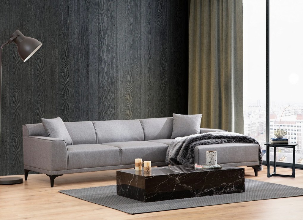 Canapea de colț Petra R Corner - Light Grey