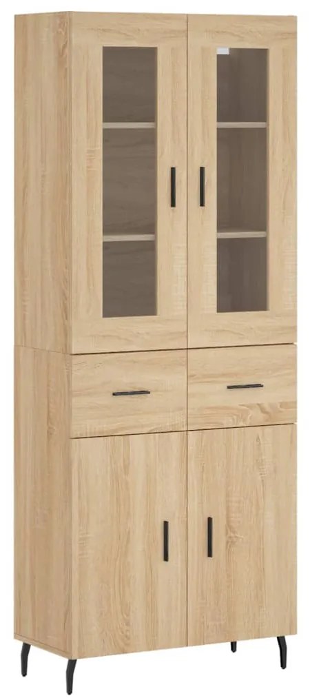 3198548 vidaXL Dulap înalt, stejar sonoma, 69,5x34x180 cm, lemn compozit