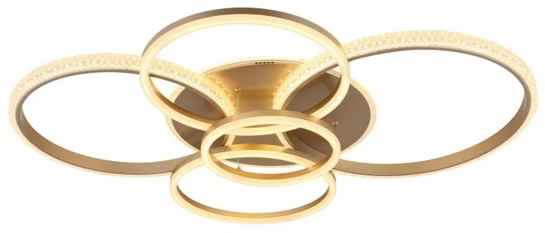 Plafoniera LED metal sampanie cristale acrilice LORELEI