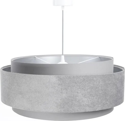 Lustră pe cablu DOBLO 1xE27/60W/230V d. 60 cm gri/argintiu