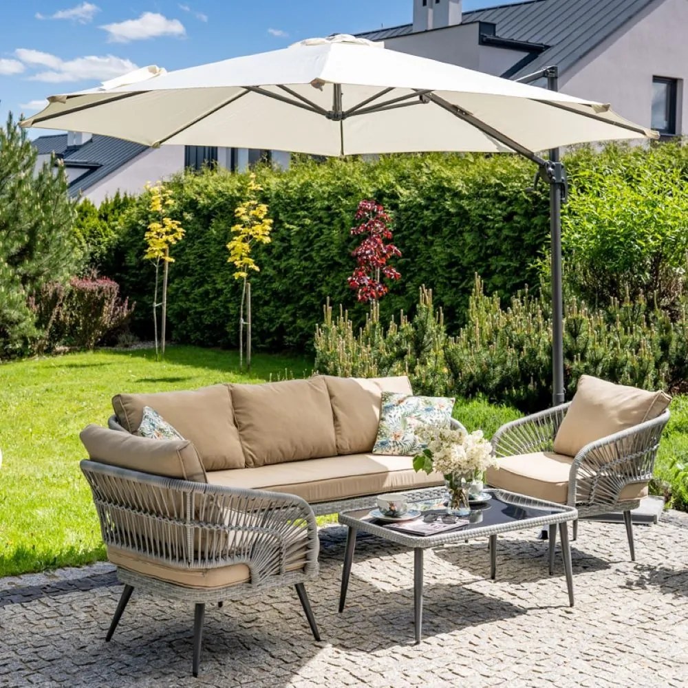 Umbrela de gradina Kazuar 3,5M bej