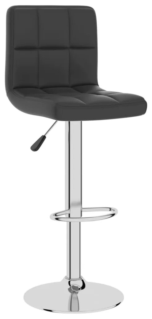 334220 vidaXL Scaun de bar, negru, piele ecologică