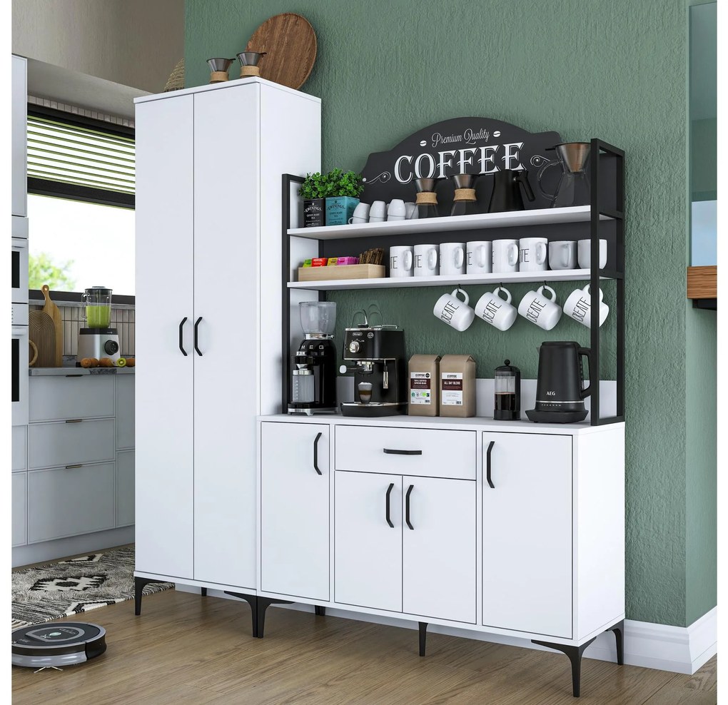 Set dulapuri bucătărie Jenaretta 48 (alb + negru). 1107097