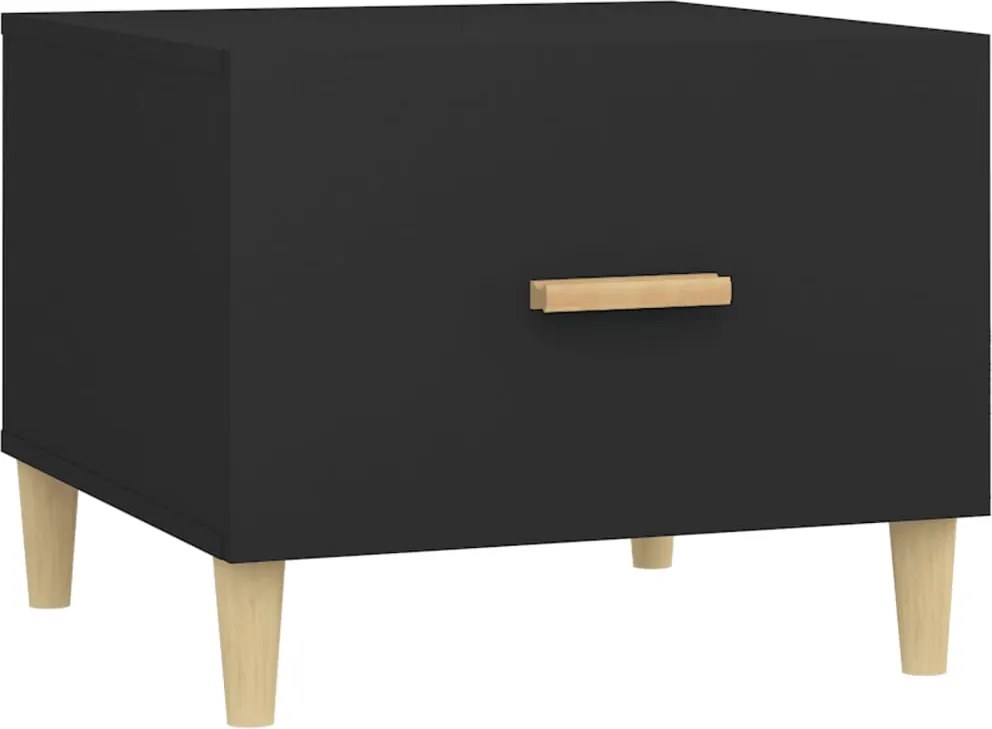 vidaXL Măsuță de cafea, negru, 50x50x40 cm, lemn compozit