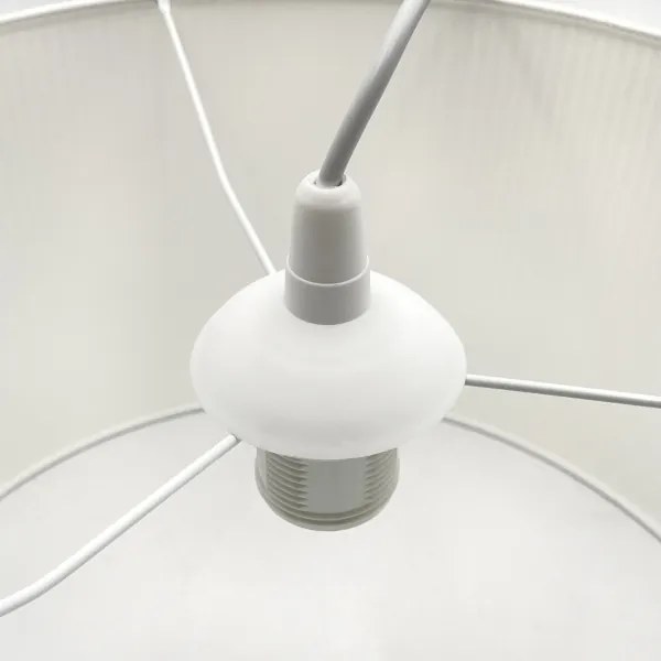 Lustră suspendată pe cablu SIRJA PLISADO 1xE27/15W/230V Ø 35 cm albă