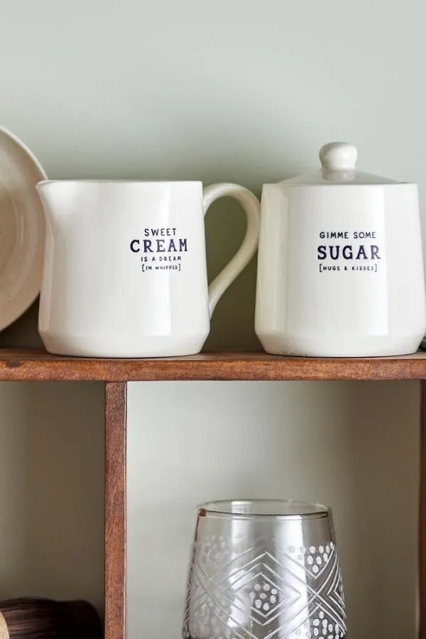 Set ceramic pentru lapte și zahăr, alb – Wendy
