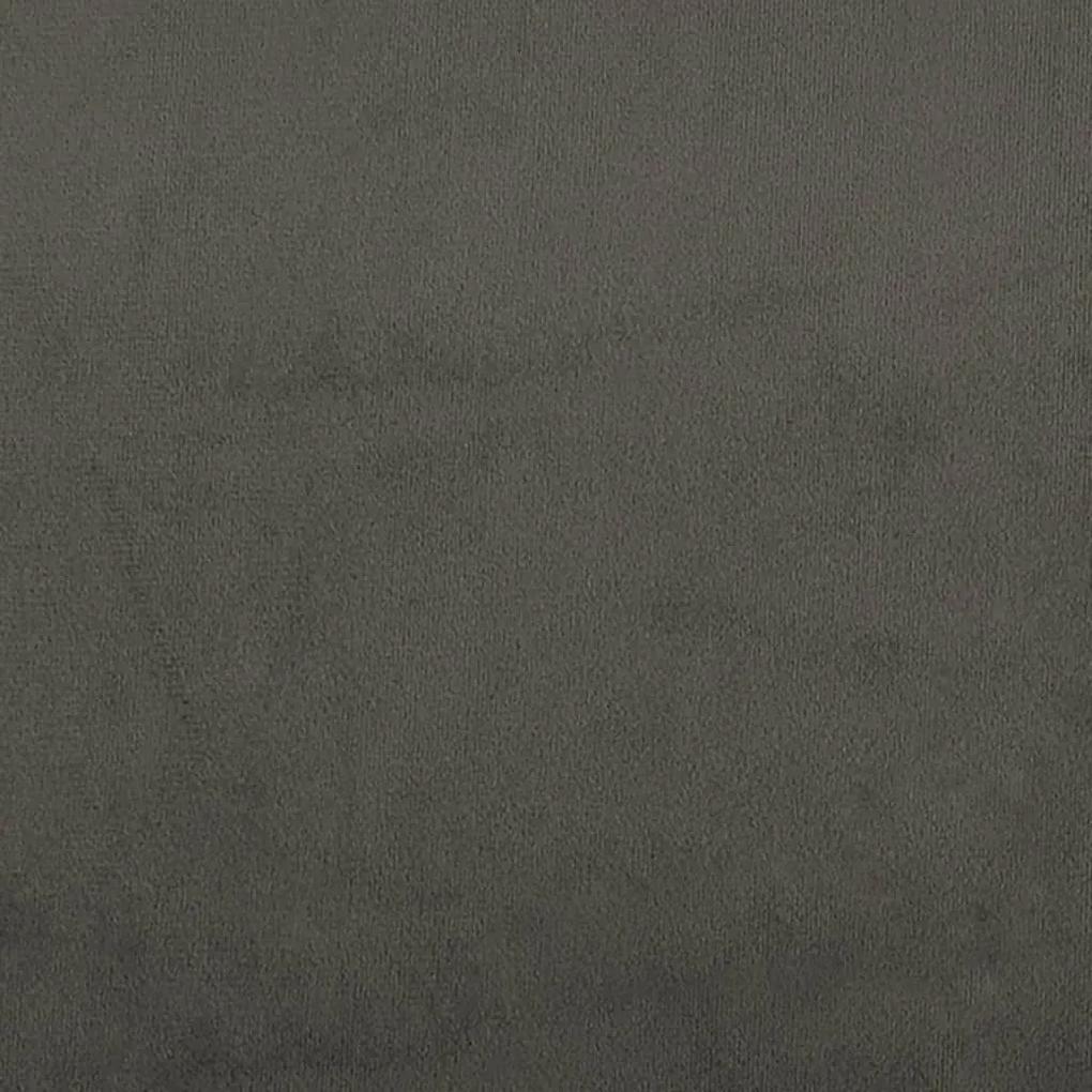Cadru de pat box spring, gri inchis, 120x200 cm, catifea Morke gra, 35 cm, 120 x 200 cm