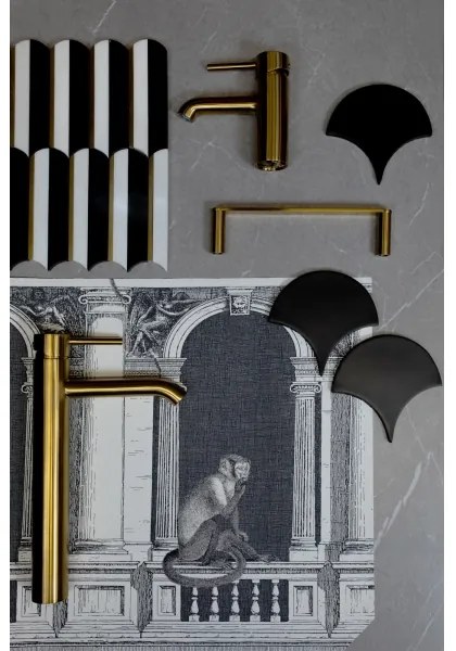 Suport de perete pentru prosoape KFA Armatura 864-025-31 24 cm oțel inoxidabil/auriu