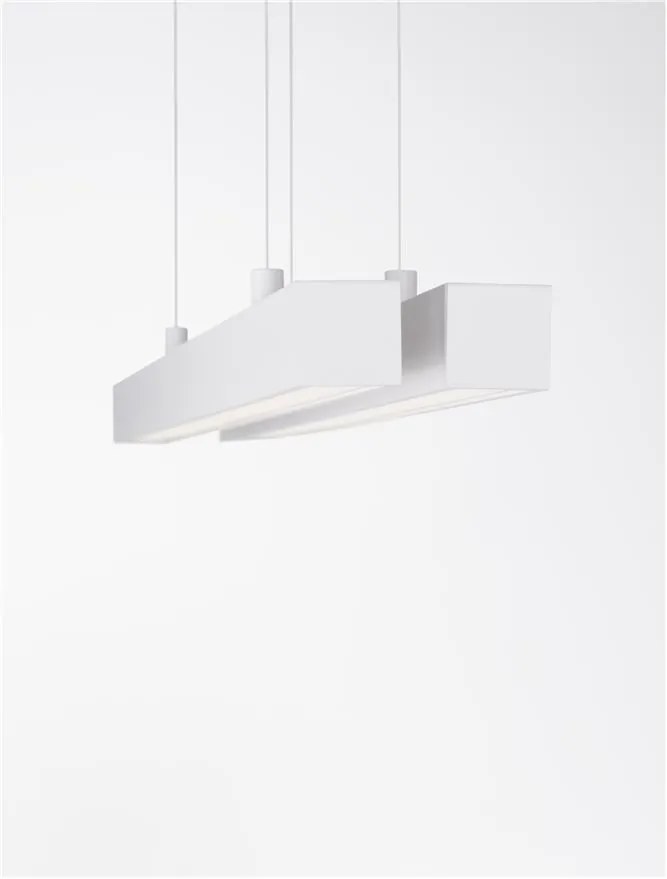 Lustra LED suspendata design modern X-LINE alba