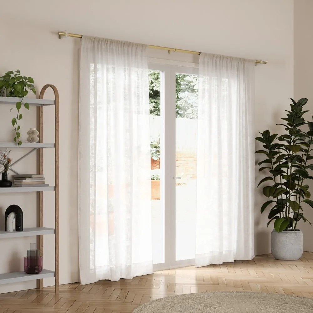 Galerie de perdea auriu mat extensibilă din oțel 107 - 305 cm Flute – Umbra