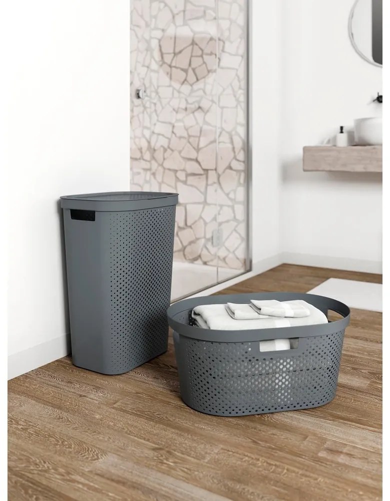 Coș de rufe Curver Infinity Hamper, 40 l, gri