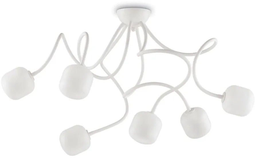 Lustra aplicata design modern cu brate flexibile OCTOPUS PL6 alba 174921