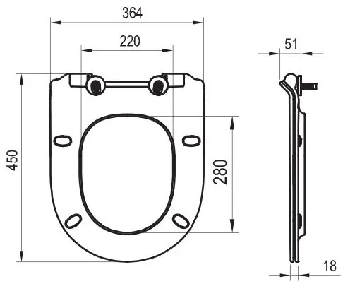 Ravak X01861 - Capac WC VITA SLIM SoftClose alb