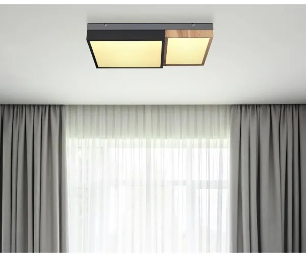 Globo 67286-30 - Plafonieră LED GUNDI 30W/230V, maro/negru