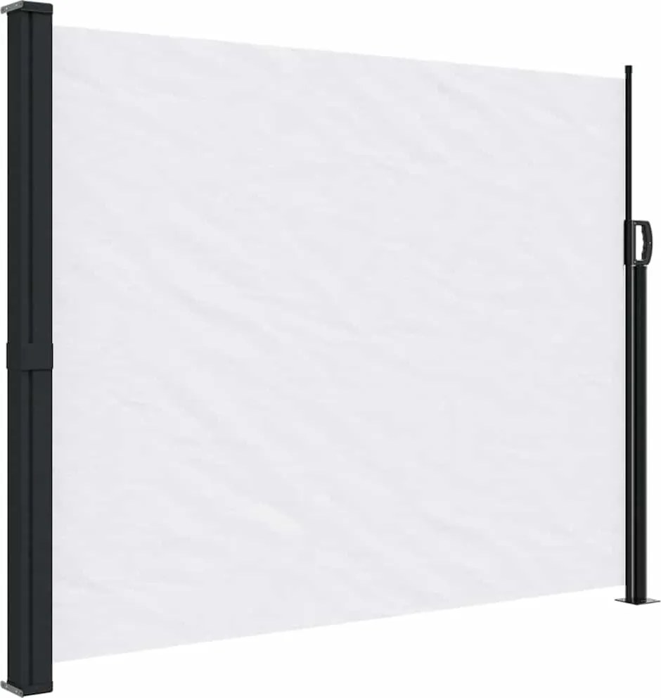 vidaXL Copertina laterală retractabilă, alb, 160x500 cm