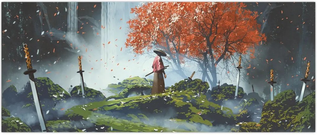 Tablou - Ilustrație a Grădinii de săbii (120x50 cm)