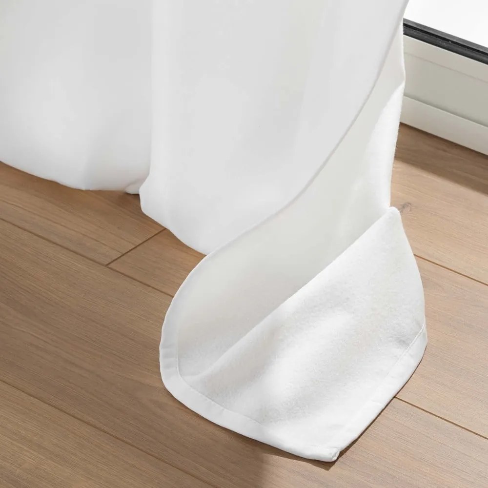 Draperie albă termoizolantă din microfibră 135x260 cm Micropolar – douceur d'intérieur
