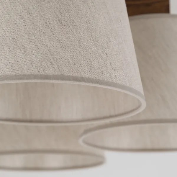 Brilagi - Lustră de tavan aplicată LATTE, 5x E27/15W/230V, pin/crem