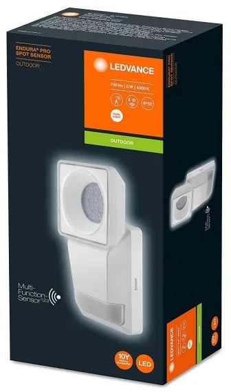 Aplică LED de exterior cu senzor SPOT LED/8W/230V IP55 albă Ledvance