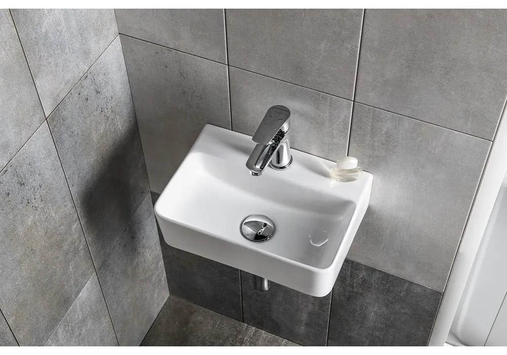 Chiuvetă mică pentru WC albă din ceramică 36x25 cm Gerda – Sapho
