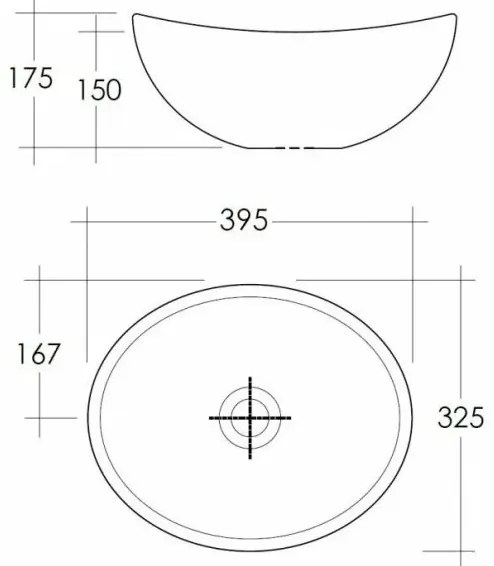 Lavoar pe blat Rak Ceramics Reema 39.5x32.5 cm